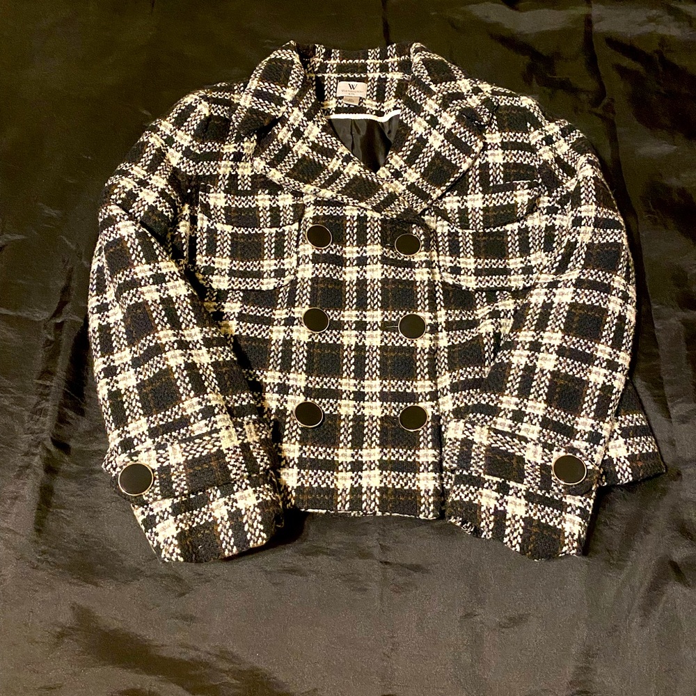 Worthington Plaid Blazer | Black & White | Work Office Jacket | LP
